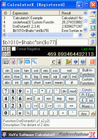 CalculatorX - The Enhanced Expression Calculator